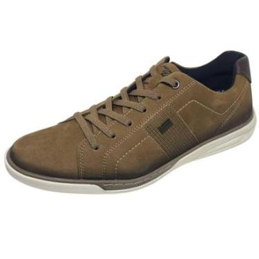 Imagem de Sapatênis Masculino Casual Couro Moderno Conforto Pegada-Masculino