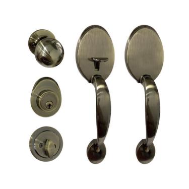 Imagem de Fechadura Blim Blim De Porta Dupla Retrô Alça Dupla Antique