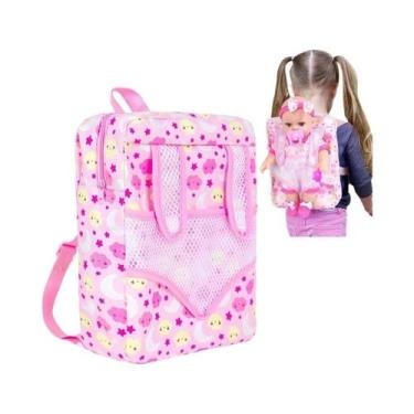 Imagem de Mochila De Boneca Com Flores Para Meninas, Bolsa De Mão Fashion, Bolsa