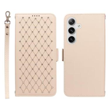 Imagem de Jcxtrombulous Capa carteira para Samsung Galaxy S24 Plus/S25 Plus com bloqueio RFID, compartimentos para cartão e suporte | Capa fólio de couro PU com alça de cordão - Capa para Galaxy S24 Plus/S25