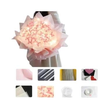 Imagem de Buquê De Borboletas Flores Artificiais DIY Feito À Mão Presente De Ani