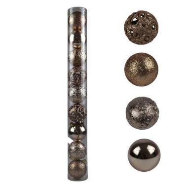 Imagem de Enfeite 36 Bola Natalina Lisa Vazada Rena 6cm Cores Bolas De Natal - B