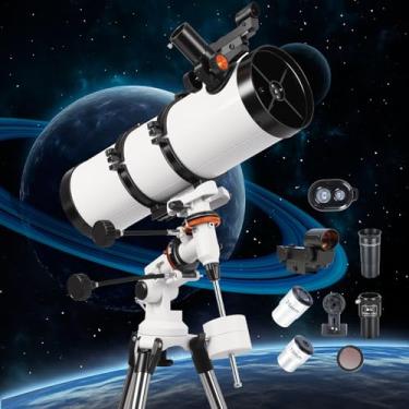 Imagem de Telescopio, Telescopio Astronomico, Telescópio, Telescópio Astronômico, EQ3 Monte equatorial Suporte, Lente Objetiva de 130 mm, Resolução de 650 mm, Ampliação de 325X.