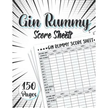 Imagem de Gin Rummy Score Sheets: 8.5 x 11 inch | 150 pages