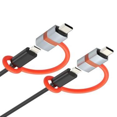 Imagem de Adaptador Lightning para USB C (pacote com 2) Adaptador USB C para iPhone 17 16 15 para carregador Apple Acessórios de iluminação de cabo fêmea tipo C macho conversor adaptador dongle plugue de
