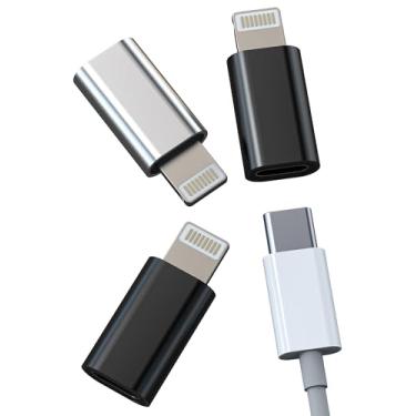 Imagem de Conversor de carregamento USB C fêmea para Lightning macho (pacote com 3) para iPhone 14 13 pro max adaptador para iPad tipo C cabo carregador adaptador de energia para Apple MFI certificado de