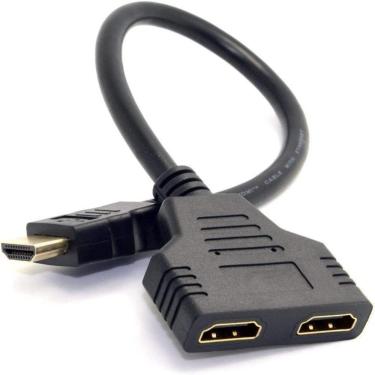 Imagem de Cabo Duplicador HDMI em Y - 1 Entrada 2 Saidas Splitter 1x2