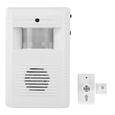 Imagem de Sensor De Presença Anunciador Sonoro Ajustável Campainha - Branco
