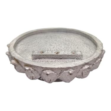 Imagem de Incensário Redondo 8cm 3 varetas Universal Branco Resina