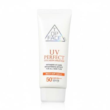 Imagem de Protetor solar UV Perfect 70 ml, FPS 50 +/PA+++, leve, sem gesso branco para o rosto, cuidados com a pele de vidro coreano com colágeno hidrolisado