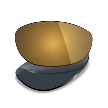 Imagem de Mryok Lentes de reposição polarizadas para óculos de sol Oakley Straight Jacket 1999, HD Polarized, proteção UV, resistente a impactos e ajuste perfeito - Bronze dourado
