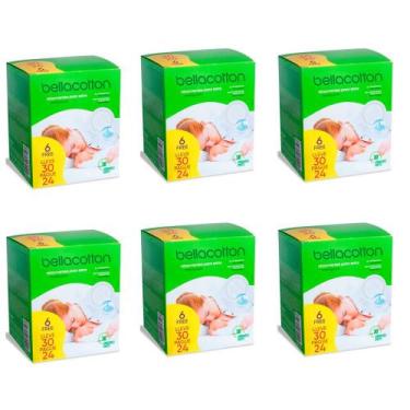 Imagem de Absorventes para seios Bellacotton 6 caixas com 30 unidades