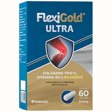 Imagem de Flexigold Ultra 60 Caps 500mg Colágeno Tipo 2 - Herbamed