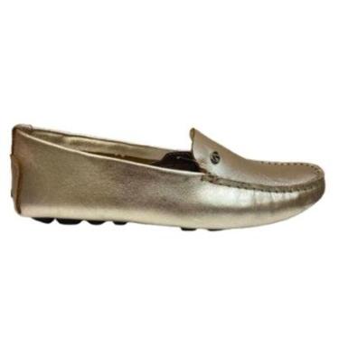Imagem de Mocassim Andacco Dourardo Couro Legítimo Anatômico Macio-Feminino