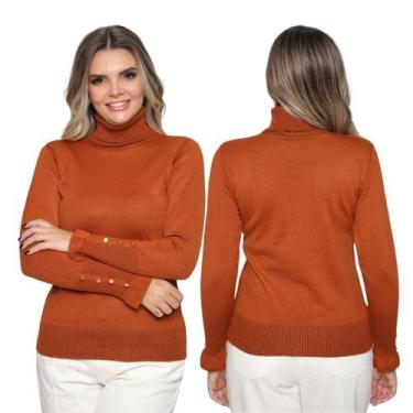 Imagem de Kit 2 Blusas Tricot Botão na Manga Moda Casual Inverno 2024 - SP/CXX, 