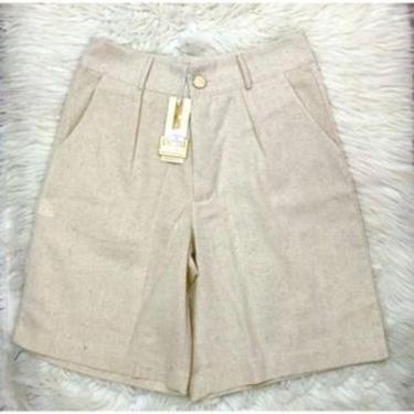 Imagem de WWZ FASHION Bermuda de Linho Com Cinto Feminina 135 Tendência 2024, Be