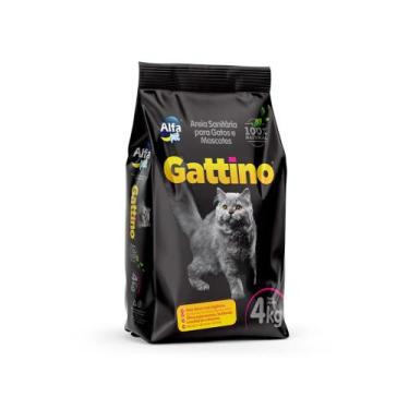 Imagem de Gattino Areia Sanitária Higiênica Para Gatos 4kg - Alfa Pet