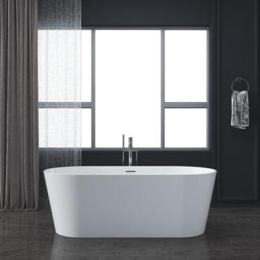 Imagem de Banheira Freestanding RM Decor Basalto Imersão Branco 1,7m