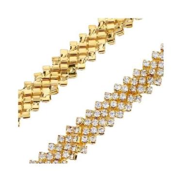 Imagem de Corrente De Strass Garra De Cristal 90CM 1 Jarda Para Costurar Em Roup