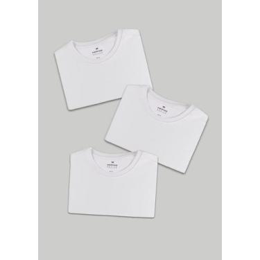 Imagem de Kit Com 3 Camisetas Femininas Básicas - Hering, XG, Branco