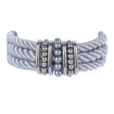 Imagem de Pulseira Armazem Rr Bijoux Cordão Cinza