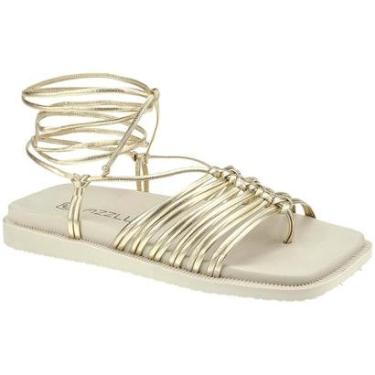 Imagem de Sandália Feminina Papete Sllide Flatform Amarração Tratorada-Feminino