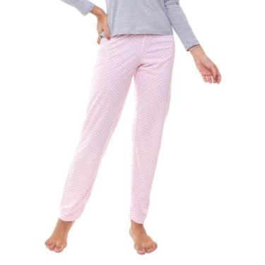 Imagem de Calça Feminina E-Pijama By Sepie 5114 Poliviscose - Pink Hearts, Pink 