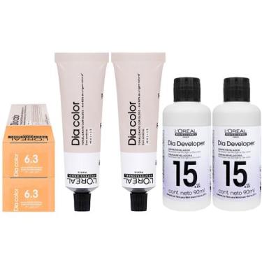 Imagem de Loreal Kit 2 Tonalizante Dia Color 6.3 Louro Escuro Dourado 60g 2 Rev.