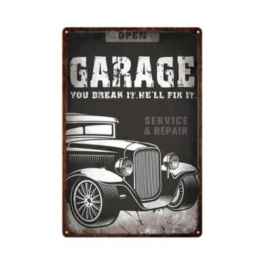 Imagem de Placa De Metal Vintage Gulf Gasoline, Arte De Parede Decorativa Para G