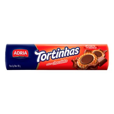 Imagem de Biscoito Tortinhas Chocolate Adria 140g Recheado