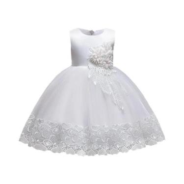 Imagem de Vestido De Festa Para Meninas Com Apliques De Renda E Flores, Verão 20