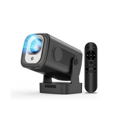 Imagem de Mini Projetor Alwtniet Preto Wifi Bluetooth 4K Android 14 260 ANSI HY310