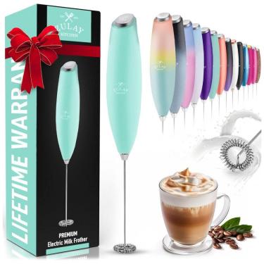 Imagem de Espumador de Leite Elétrico Portátil para Café com Motor de Titânio e Alça Ergonômica, Menta