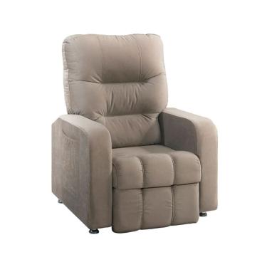 Imagem de Poltrona Do Papai Reclinável Maldivas Suede Bege Marfim Plus Conforto Bege Marfim Star Confort