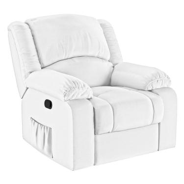 Imagem de Poltrona Do Papai Reclinável Melim Zero Wall Corino Apoio Para Pés Branco D'Rossi