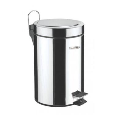 Imagem de Lixeira Inox Com Pedal Brasil 20L - 94538120 - Tramontina Teec
