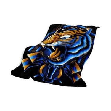 Imagem de Cobertor Sherpa 3D Super Macio Com Estampa De Tigre Para Primavera E O