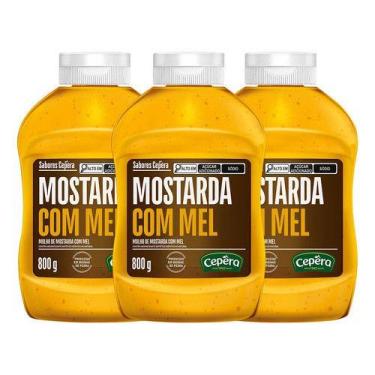 Imagem de Mostarda E Mel Cepêra 400g Sabores Food Service - Kit Com 3