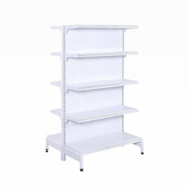 Imagem de Gôndola Prateleira 5 Níveis 40x30 New Plus 1,70 Central Inicial PE  Branco - SA Gôndolas