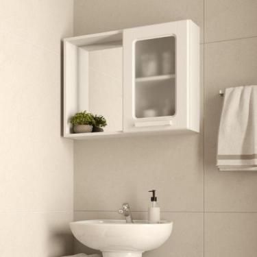 Imagem de Armário de Banheiro 70 cm com Espelho 1 Pta Multi Bertolini, Branco