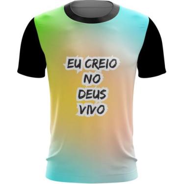 Imagem de Camiseta Dryfit Eu Creio no Deus Vivo Jesus Gospel 1 - Kasubeck Store®