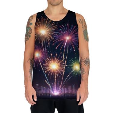 Imagem de Camiseta Regata Fogos de Artifício Rojões Ano Novo 2 - Kasubeck Store®