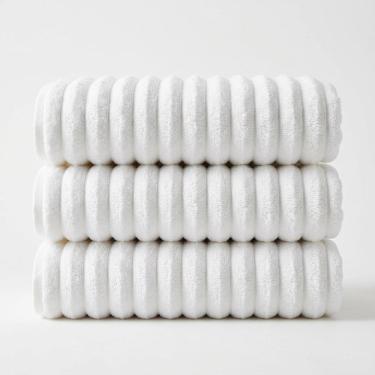 Imagem de Jogo de Toalha Banho Banhão Premium Wave 3 Peças 100% Algodão Super Macio Premium Casa...