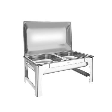 Imagem de Rechaud Retangular Tampa Removível Cuba GN 1-2 8,4 l banho-maria em Aço Inox Inox Tramontina