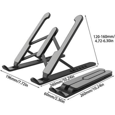 Imagem de Suporte para Notebook Ajustável Base Tablet Netbook Ergonômico Dobráve