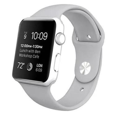 Imagem de Pulseira Silicone compatível para Apple Watch 38mm e 40mm - cinza - wo