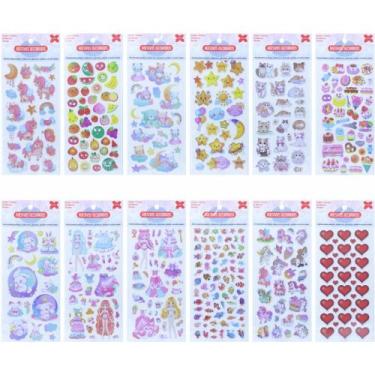 Imagem de Adesivos Decorados 10X24CM. GIRLS Cartela Sortida PCT.C/24 - Make+
