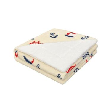 Imagem de Cobertor Manta para Bebê Estampado com Sherpa Microfibra Antialérgico 