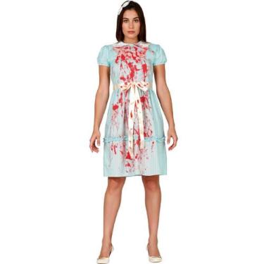 Imagem de Fantasia Halloween Iluminado Gemeas Zumbi Adulta Feminina Cosplay Vest