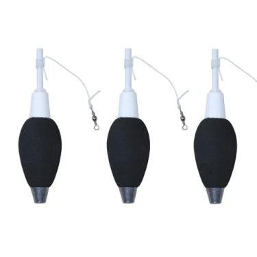 Imagem de Kit 3 Boias Torpedo Bombinha CL Pesca 22g 90% EVA Alta Sensibilidade, 